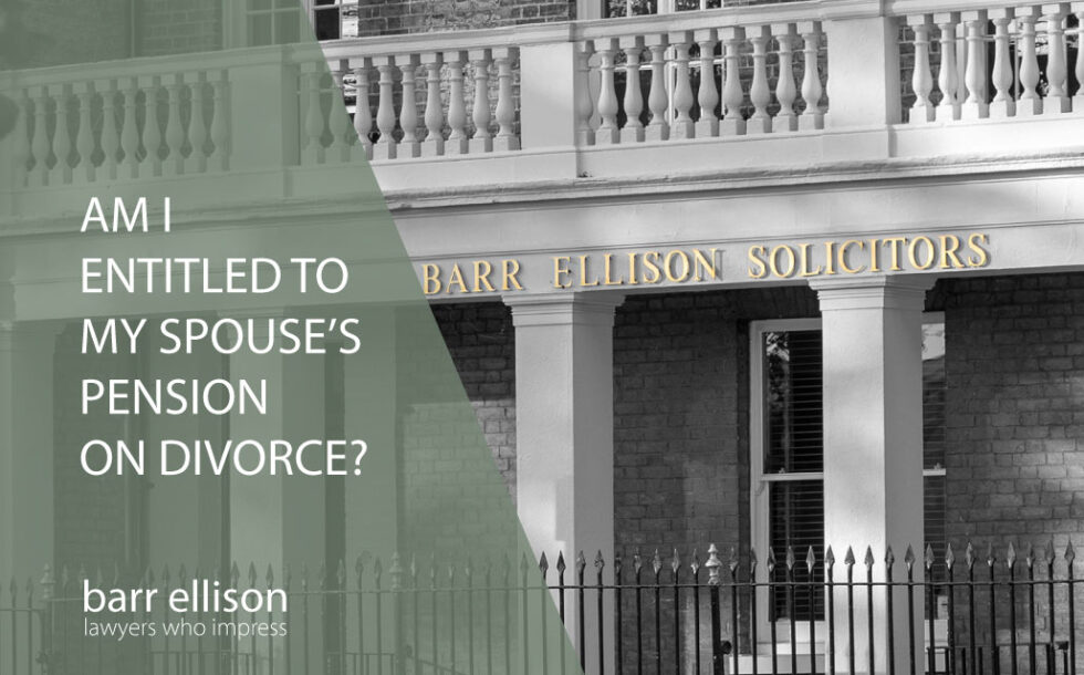 Am I Entitled To My Spouse s Pension On Divorce Barr Ellison Law Firm